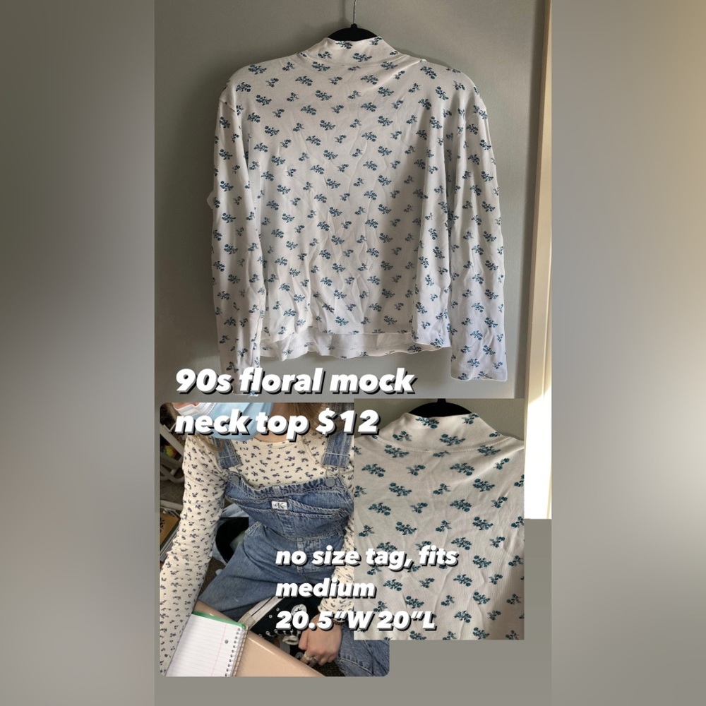 90s mock neck top